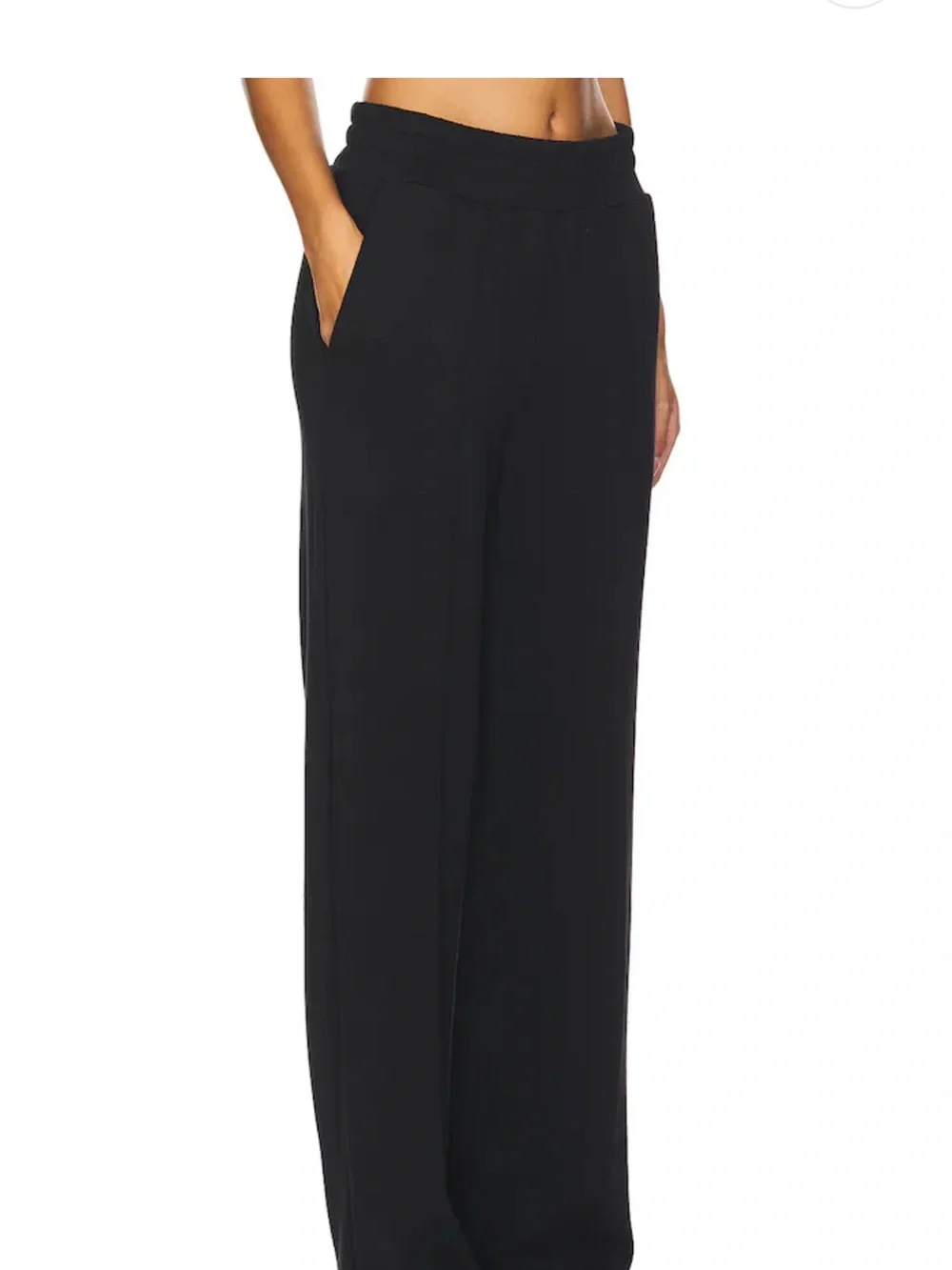 Varley Black Wide-Leg Pull-On Pants NWT Sz Med - Picture 2 of 4